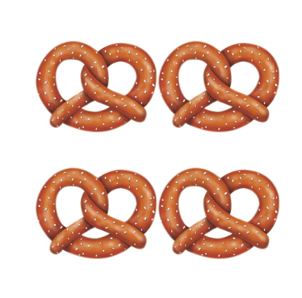 Pretzel Cutouts - 28cm (Pack of 4)