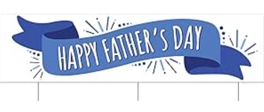 Beistle Corrugated Plastic Jumbo Happy Father's Day Yard Sign with Metal Stakes 11.25