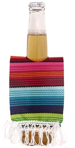 Serape Stripe Poncho Bottle Decoration