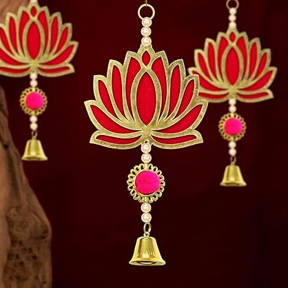 Lotus & Floral Wall Hanging for Temple Decor Diwali and Festival Decor showpiece - 56 cm