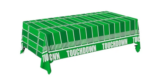 Football Field Rugby Disposable Tablecloth Odorless Heat-Resistant Vibrant Sports Themed Birthday Party Decoration Table Cover -Green