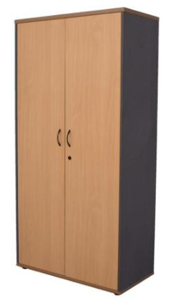 Rapid Worker Lockable Cupboard - Beech and Ironstone