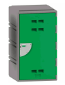 C4GRY-4SGN1 C Series Locker, 4 Hinge, Grey FSP, (W490mm, D485mm, H880mm) with 1 x 4 Hinge Stock Green 209 Door