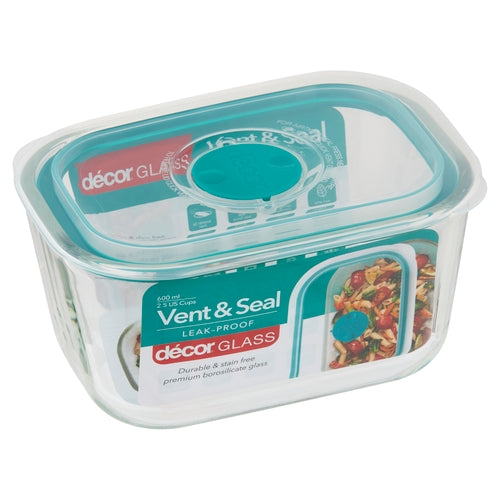 VENT & SEAL GLASS OBLONG 600ML