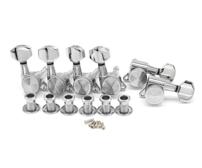 6-In-line Locking Tuner Machine Heads - Chrome