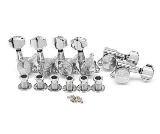 6-In-line Locking Tuner Machine Heads - Chrome