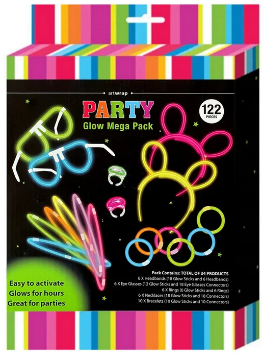 Glow Jewellery Mega Party Pack (122 Pieces)