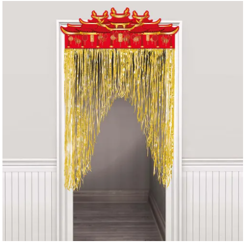 Chinese New Year Doorway Curtain Hot Stamped