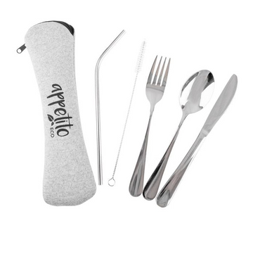 Travel Cutlery Set with Pouch 5pc