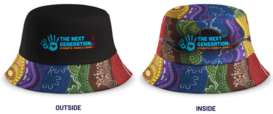 REVERSIBLE BUCKET HAT 27665 - STYLE 2 - Six Seasons - NAIDOC 2025