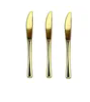 Gold Reusable Plastic Knives (Pack of 12)