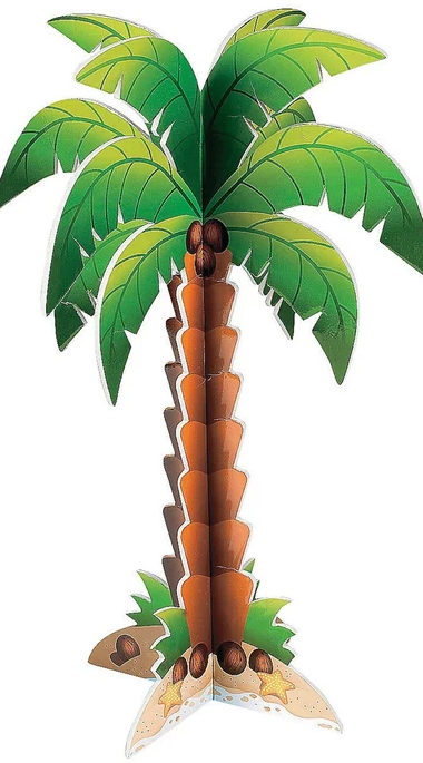 Hawaiian Luau Palm Tree Centrepiece - 45cm