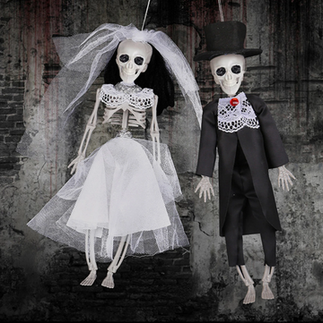 Halloween Skeleton Hanging Ornaments Bride and/or Groom Skull Bone Horror Props