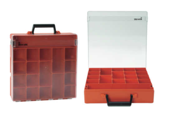 ORANGE CASE WITH CLEAR LID