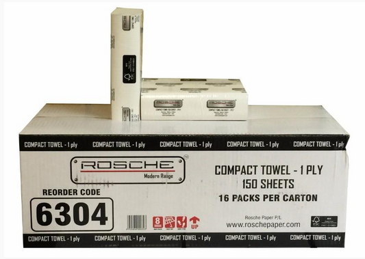 6304 Rosche Compact 1ply 150 towel 2400, 16/Ctn