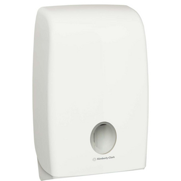 AQUARIUS 70230 Multifold Hand Towel Double Dispenser, White Lockable ABS Plastic, Compatible with 1890, 13207 & 38002Codes