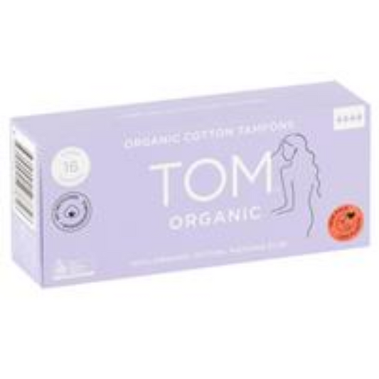 TOM Organic Tampons Super - Carton 12 x 16 Packs