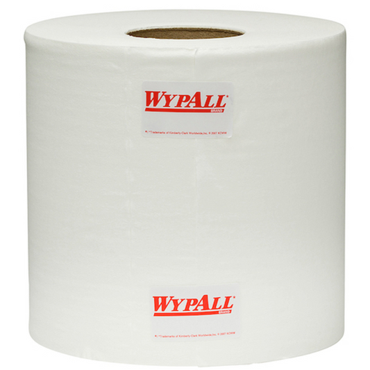 WYPALL 94122 L10 Heavy Duty Perforated Centrefeed Wiper, White 1 Ply 20cm x 38 cm, 790 Wipers, 300 Metres/Roll, 4 Rolls/Case