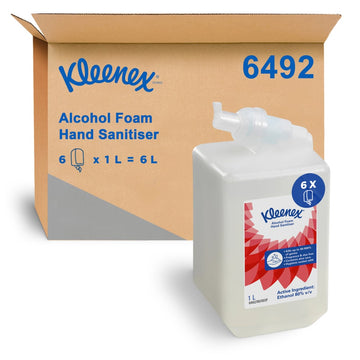 KLEENEX 6492 Alcohol Foam Hand Sanitiser, 1,000ml/Cartridge, 6 Cartridges/Case