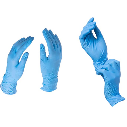 Nitrile Disposable Gloves, Powdered, Size Large, Blue, 100PK, 1/BOX