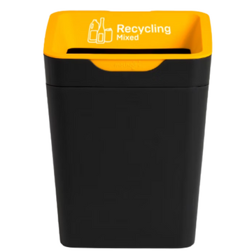 Method Recycling Bin 20L - Open Lid - Yellow Mixed Recycling