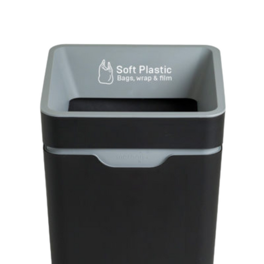 Method Recycling Bin 60L - Open Lid - Grey Soft Plastic