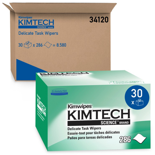 KIMTECH SCIENCE KIMWIPES™ 34120 Delicate Task Wiper, White 21cm x 11cm, 280 Sheets/Box, 30 Boxes/Case