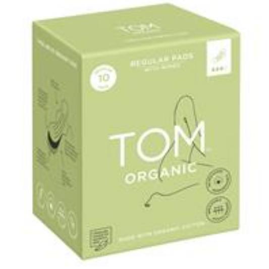 TOM Organic Pads Regular - Carton 6x10 Packs