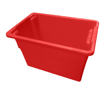 Red Storage Nesting Crate (No Lid), 68L
