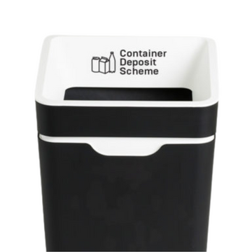 Method Recycling Bin 60L - Open Lid - White Container Deposit Scheme