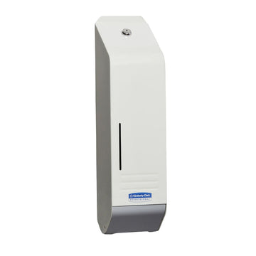 KCP 4404 Single Sheet Toilet Tissue Dispenser, White Lockable Metal Enamel, Compatible with 4321 & 4322 Codes