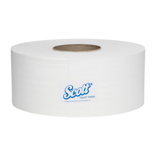 SCOTT 5748 Compact Jumbo Roll Toilet Tissue, White 1 Ply, 600 Metres/Roll, 6 Rolls/Case