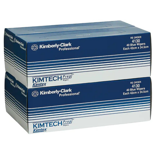 KIMTECH KIMTEX 4130 Pop-Up Wiper, Blue 42cm x 34.5cm, 40 Wipers/Box, 4 Boxes/Case