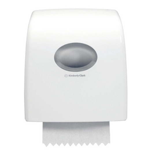 AQUARIUS 69590 Hard Roll Hand Towel Dispenser, White Lockable ABS Plastic, Compatible with 6765, 1005 & 6668 Codes