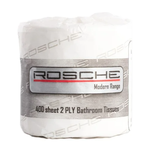 6100 Rosche Toilet Paper, 2 PLY Premium, Jumbo, 300M, 8/Ctn