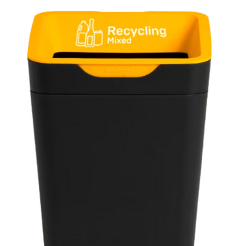 Method Recycling Bin 20L - Open Lid - Yellow Co-mingled Recycling