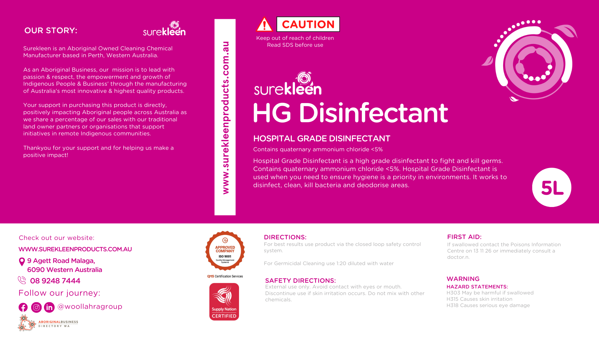 Surekleen HG Disinfectant, 5L