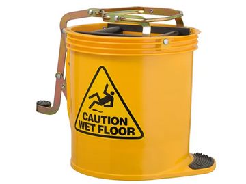 IW-005Y Oates Contractor Wringer Bucket, Yellow, 15L