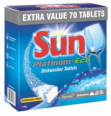 Diversey Sun Platinum-Eco Dishwasher Tablets Box 70