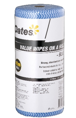 HW-035-VB Oates Value Wipes Roll, Blue