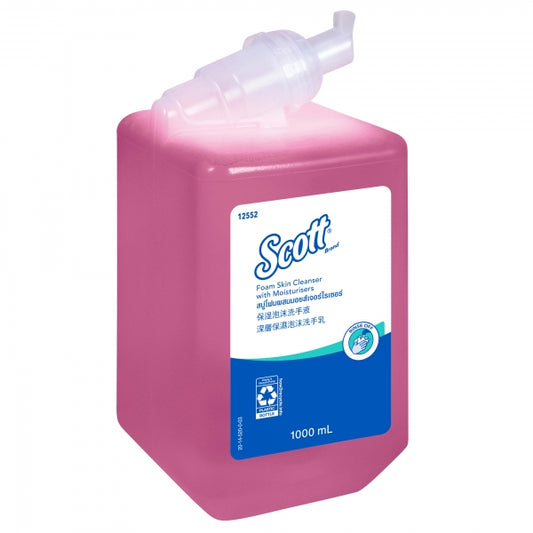SCOTT 54964 Luxury Foam Skin Cleanser with Moisturisers, 1,000ml/Cartridge, 6 Cartridges/Case