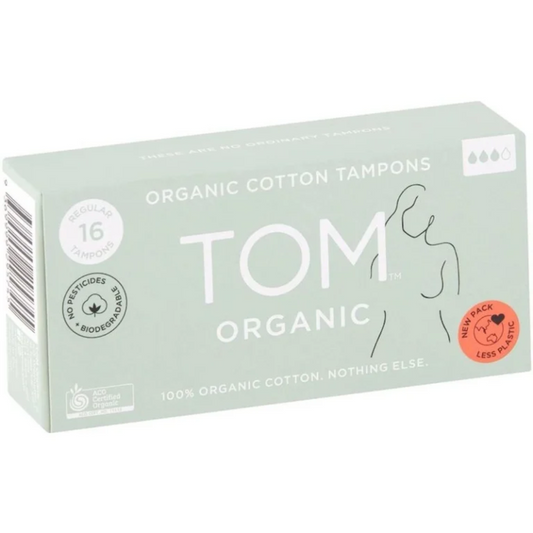 TOM Organic Tampons Regular - Carton 12x16 Packs