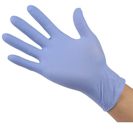 Nitrile Disposable Gloves, Powdered, Size Medium, Blue, 100PK, 1/BOX