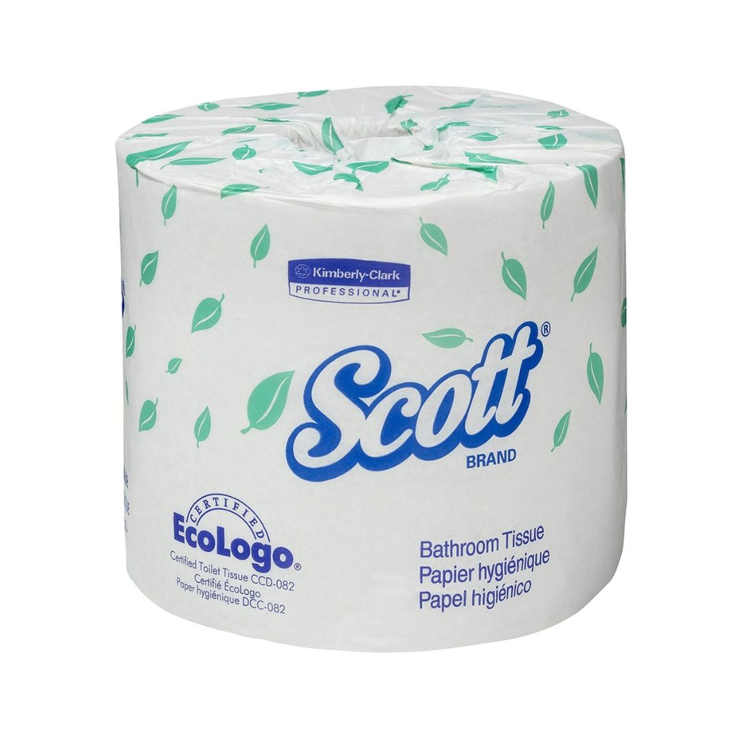SCOTT 48040 Toilet Tissue, White 2 Ply, 550 Sheets/Roll, 40 Rolls/Case