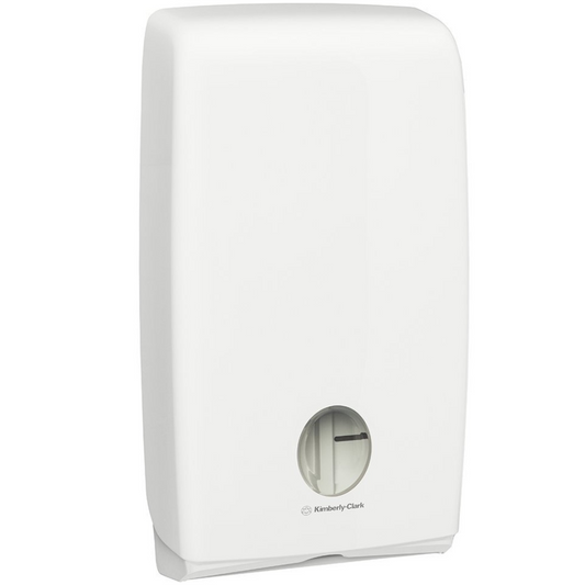 AQUARIUS 70240 Compact Hand Towel Dispenser, White Lockable ABS Plastic, Compatible with 4440, 5855, 5856 & 4444 Codes