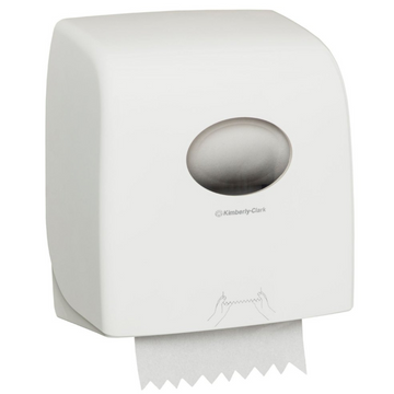 AQUARIUS 69530 Slimroll Hand Towel Dispenser, White Lockable ABS Plastic, Compatible with 12388 & 6698 Codes