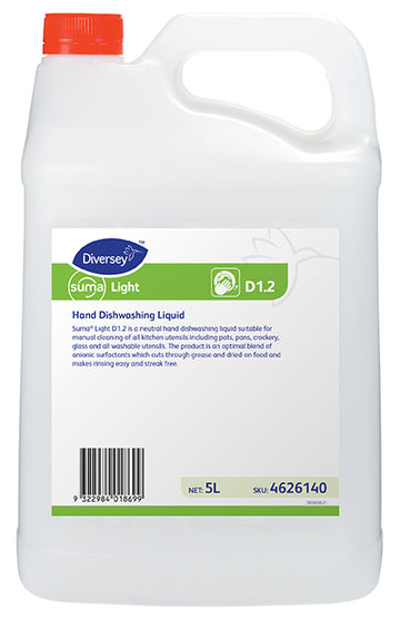 Diversey Suma Light D1.2 General Dishliquid Detergent 5L