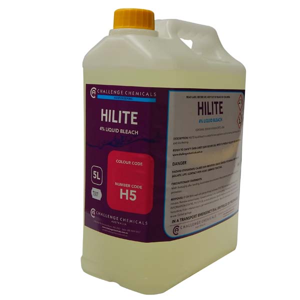 Challenge Chemicals HILITE 4% Liquid Bleach 5L