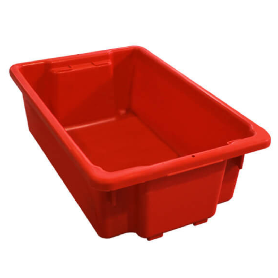 Red Storage Nesting Crate (No Lid), 32L