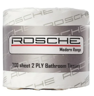 6002 Rosche Toilet Paper, Rolls, 2 PLY, 700 Sheets, 48/Ctn